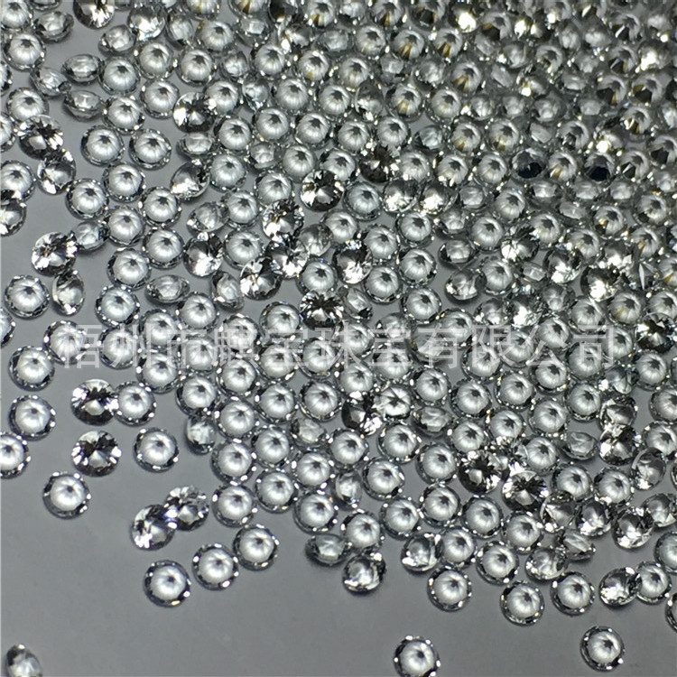 天然白托帕石 圆形尖底刻面配石 0.8-9.0mm 白黄玉珠宝DIY首饰裸石