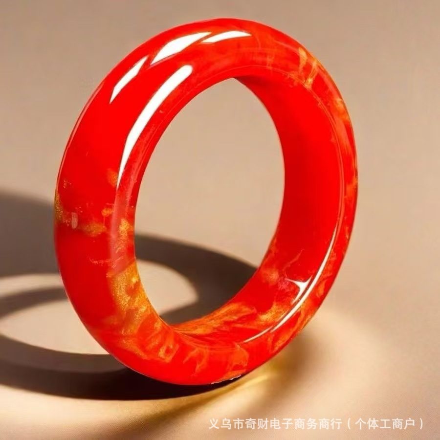 中国红血灵芝珊瑚手镯